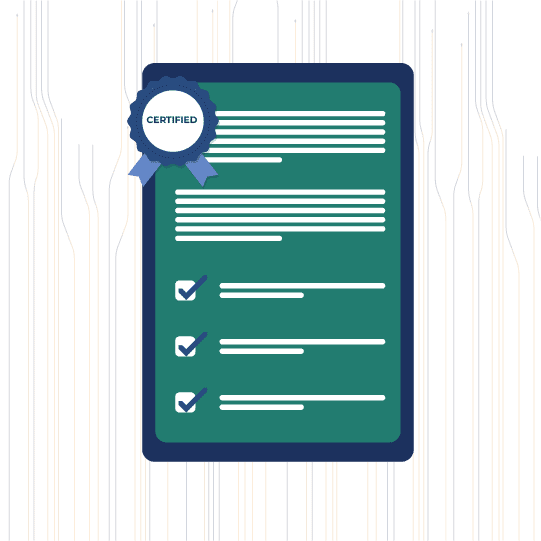Certification Services Icon - Risk Associates: A PCI SSC approved Qualified Security Assessor (PCI QSA) & a UKAS-accredited certification body (10720) for Cybersecurity and Compliance. Provide services likes PCI Services, ISO/IEC Services, Offensive Security Services, Data Security Services, Cyber Security Services, Cybersecurity solutions and cybersecurity certifications