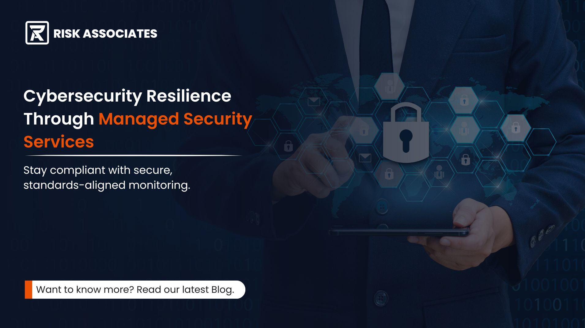 Blog banner: Cybersecurity Resilience Through Managed Security Services Stay compliant with secure, standards-aligned monitoring.